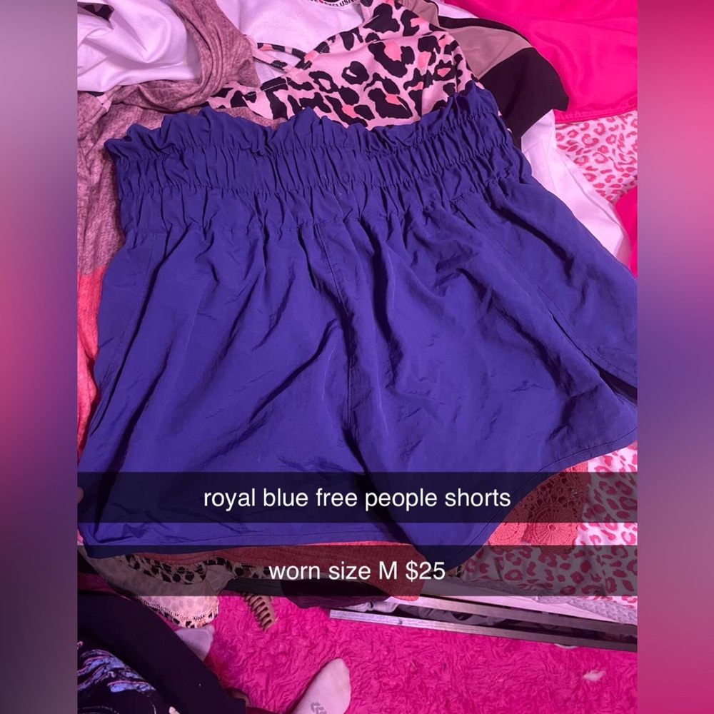 royal blue free people shorts